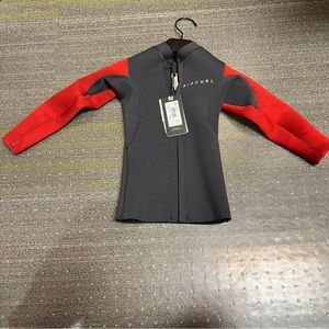 NEW Rip curl red 6 kids Dawn Patrol Long Sleeve Wetsuit Jacket nwt